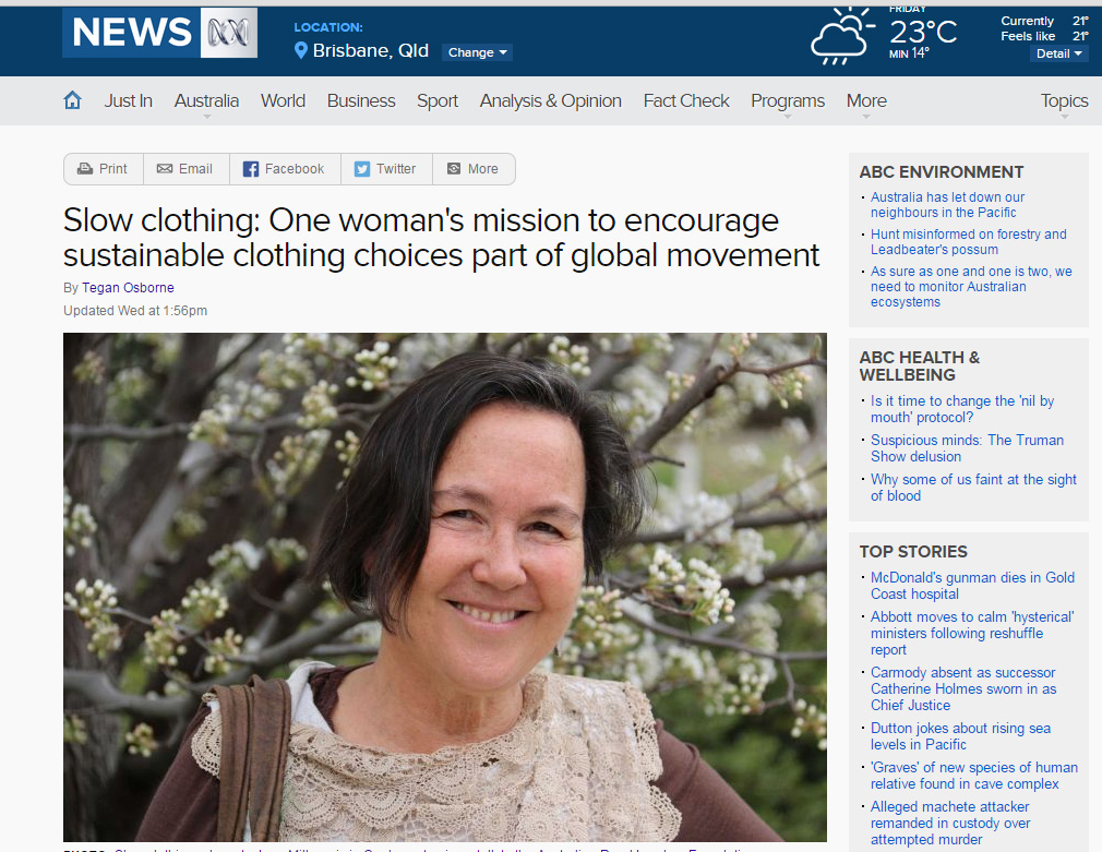 ABC story on slow clothing