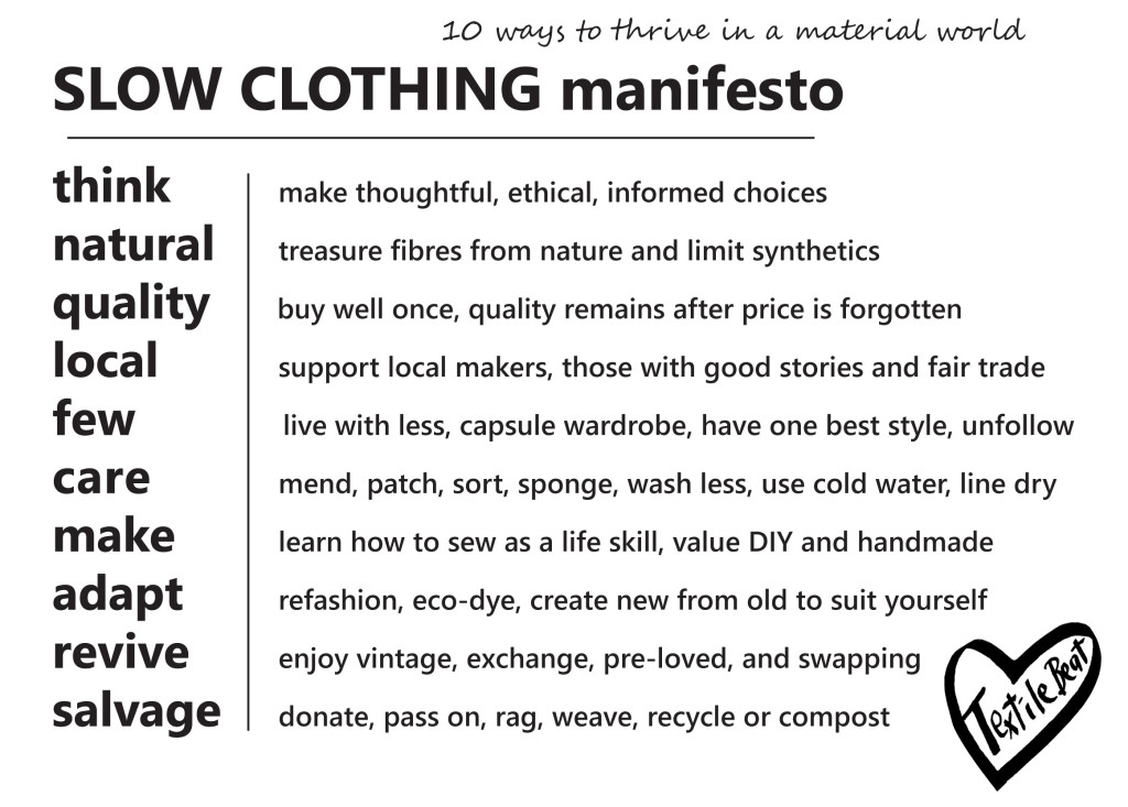 Slow clothing manifesto